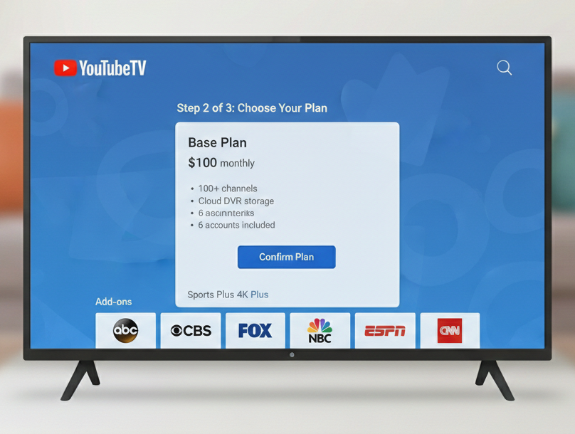 Registering for YouTube TV